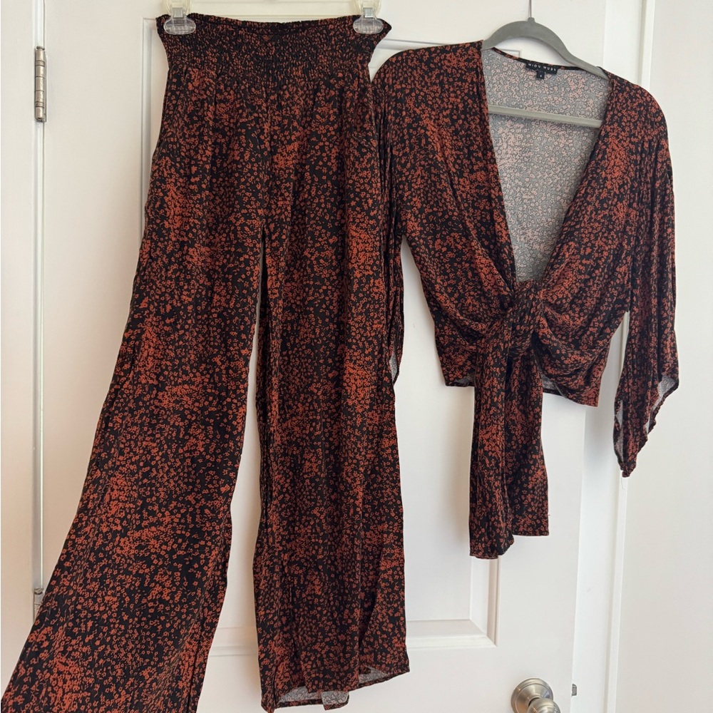 Burnt Orange & Black Coordinate Set